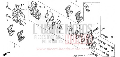 ETRIER DE FREIN AVANT CBR900RR2 de 2002